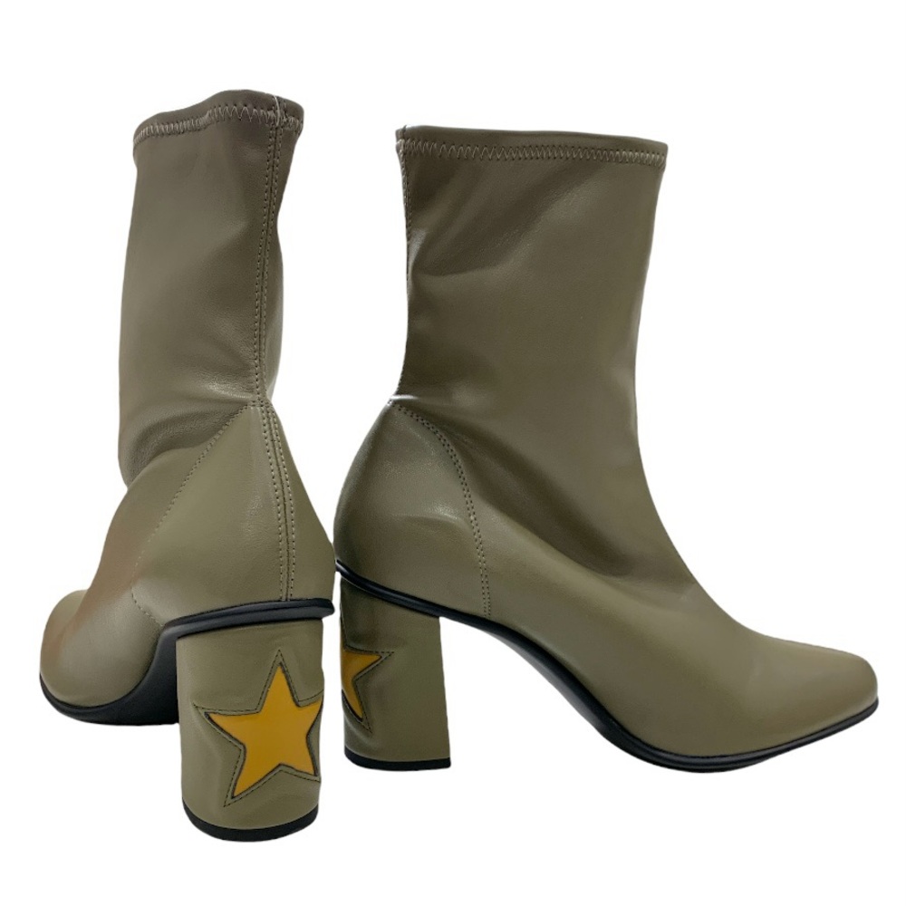 Ron White Olive Heeled Boots with Star Accent